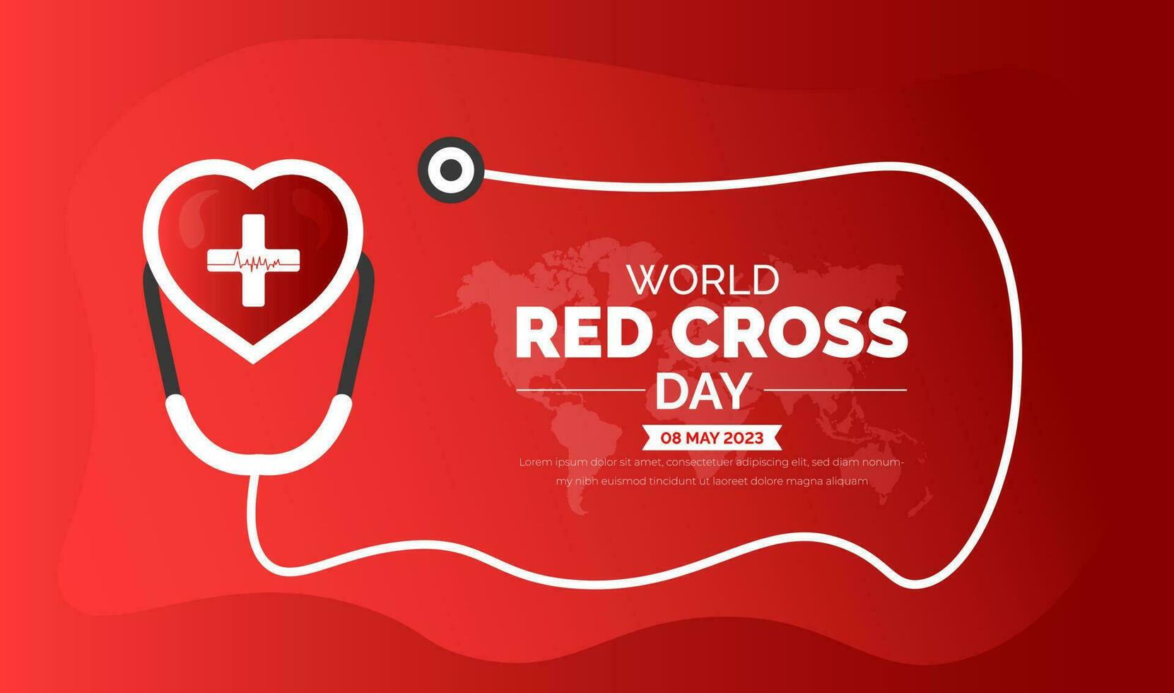 World Red Cross Day background or banner design template celebrated in 8 may. vector