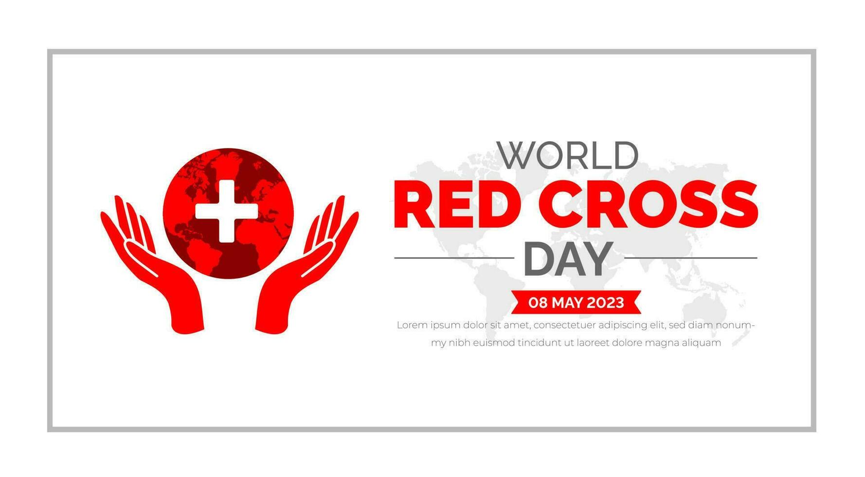 World Red Cross Day background or banner design template celebrated in 8 may. vector