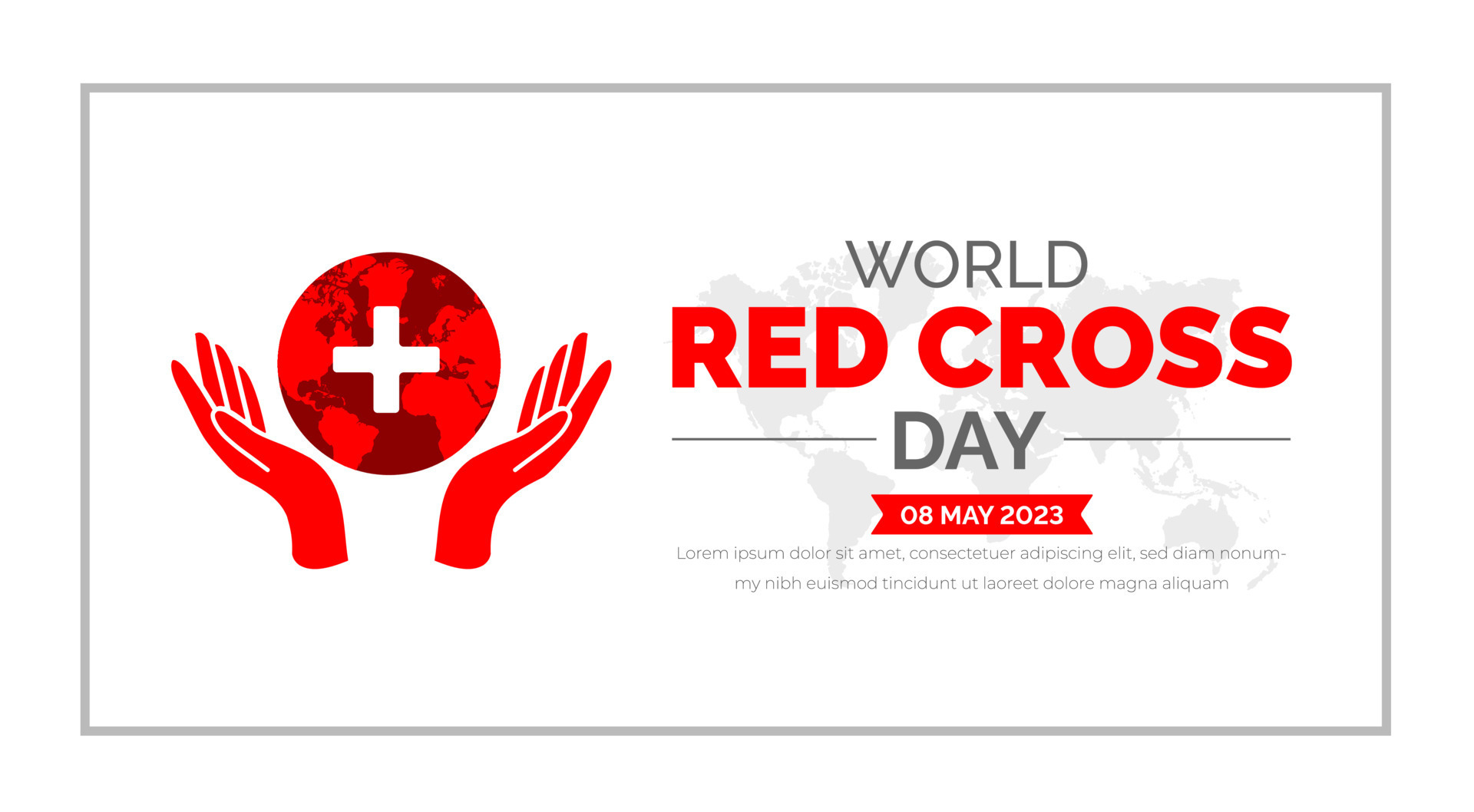 World Red Cross Day background or banner design template celebrated in