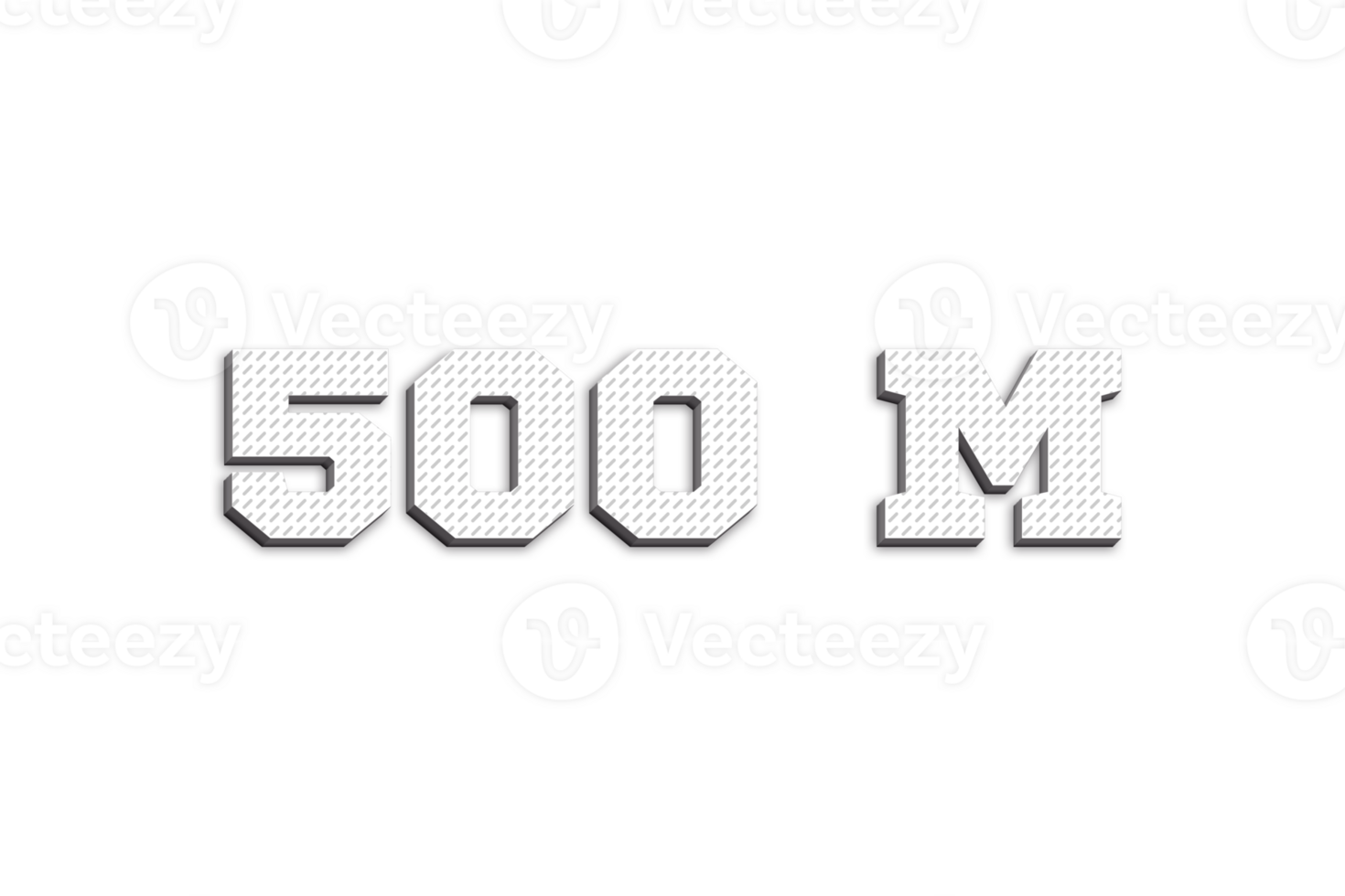 500 million subscribers celebration greeting Number with 3d paper design png