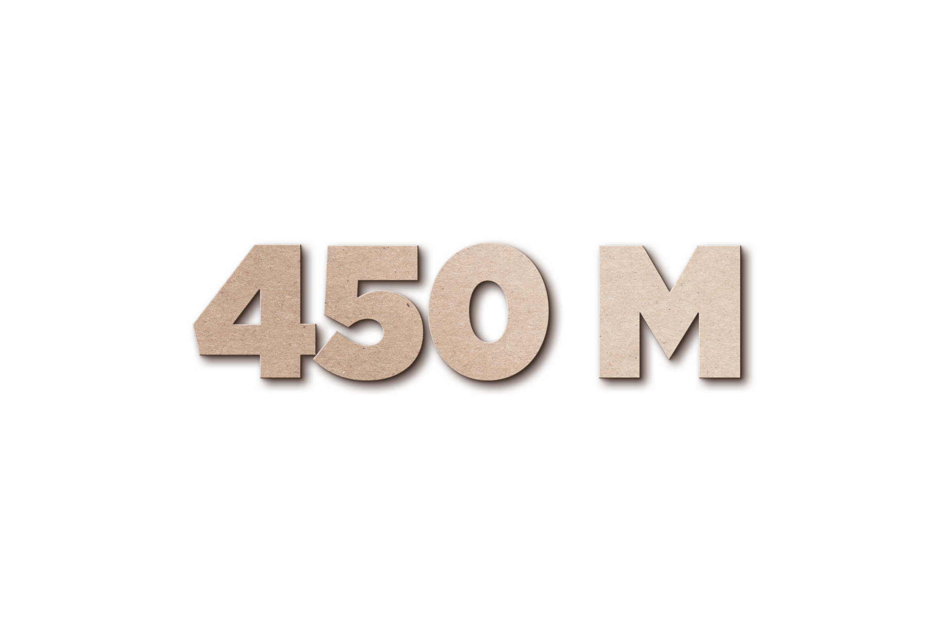 450-million-subscribers-celebration-greeting-number-with-card-board