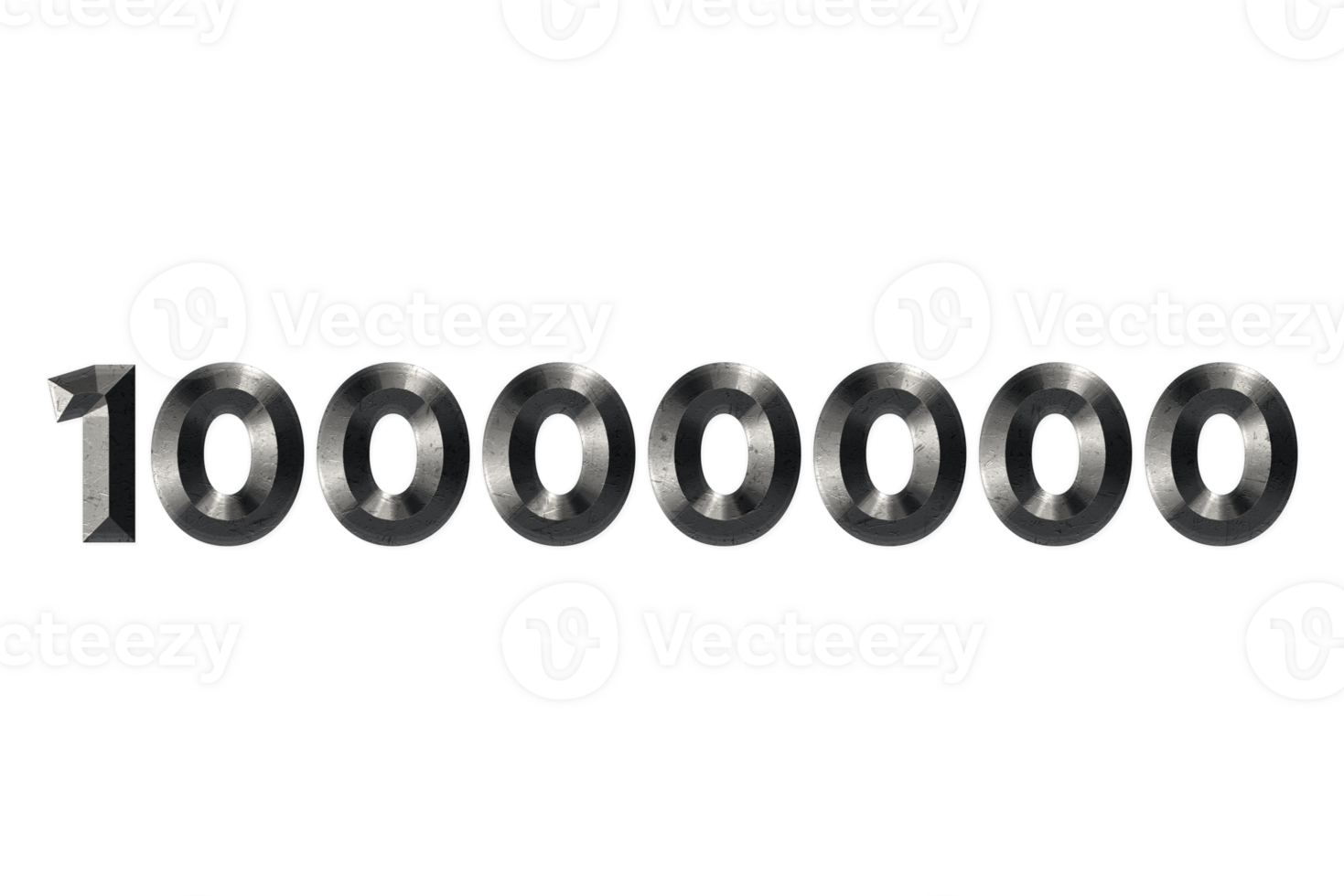10000000 subscribers celebration greeting Number with elegant design png