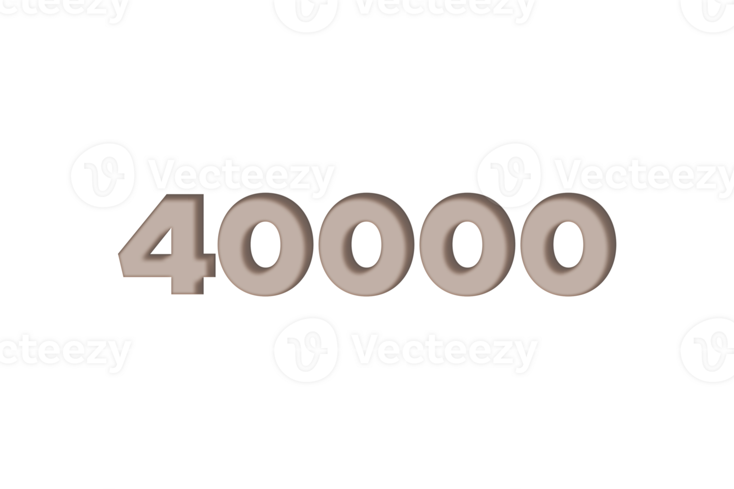 40000 subscribers celebration greeting Number with engrave design png