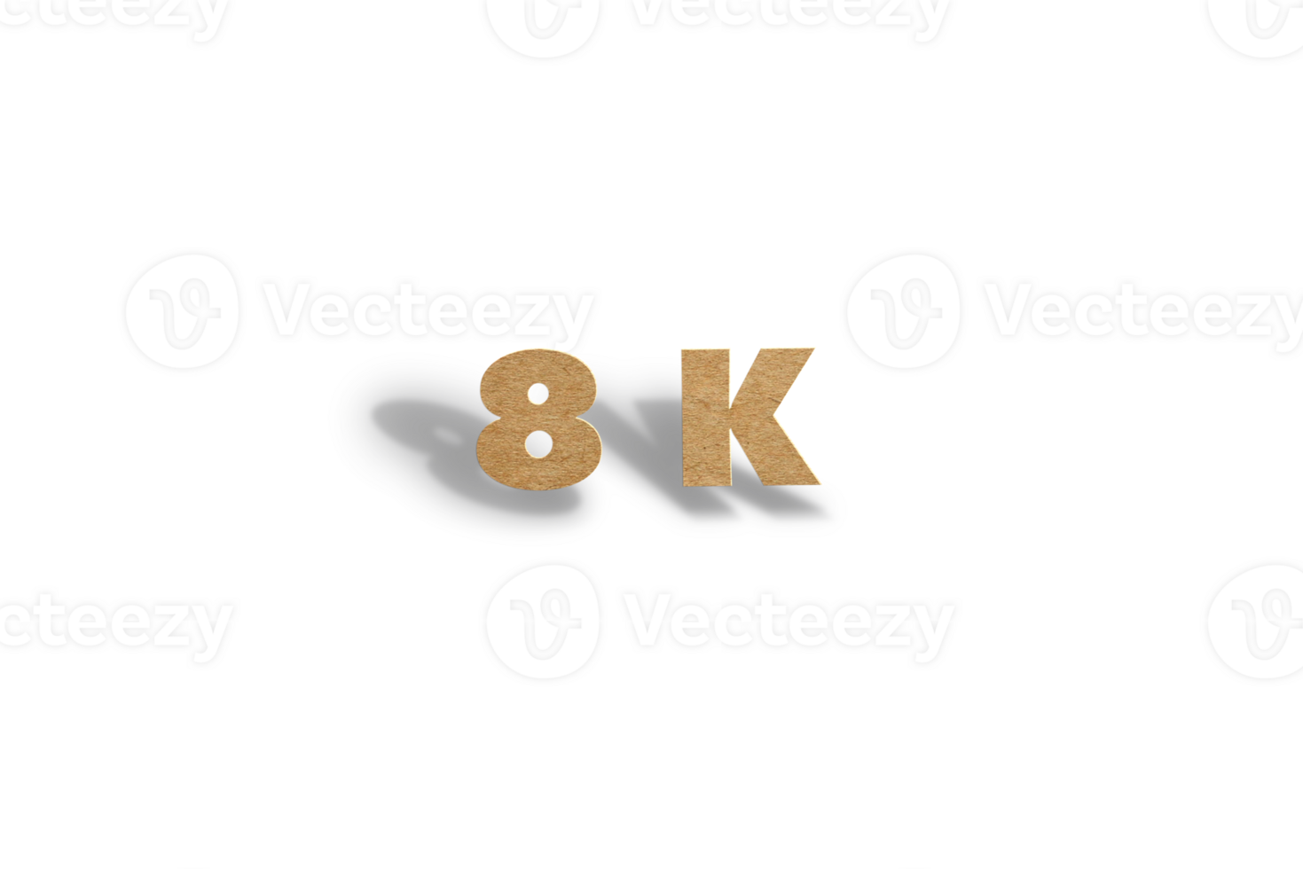 8 k subscribers celebration greeting Number with hard card cutted  design png