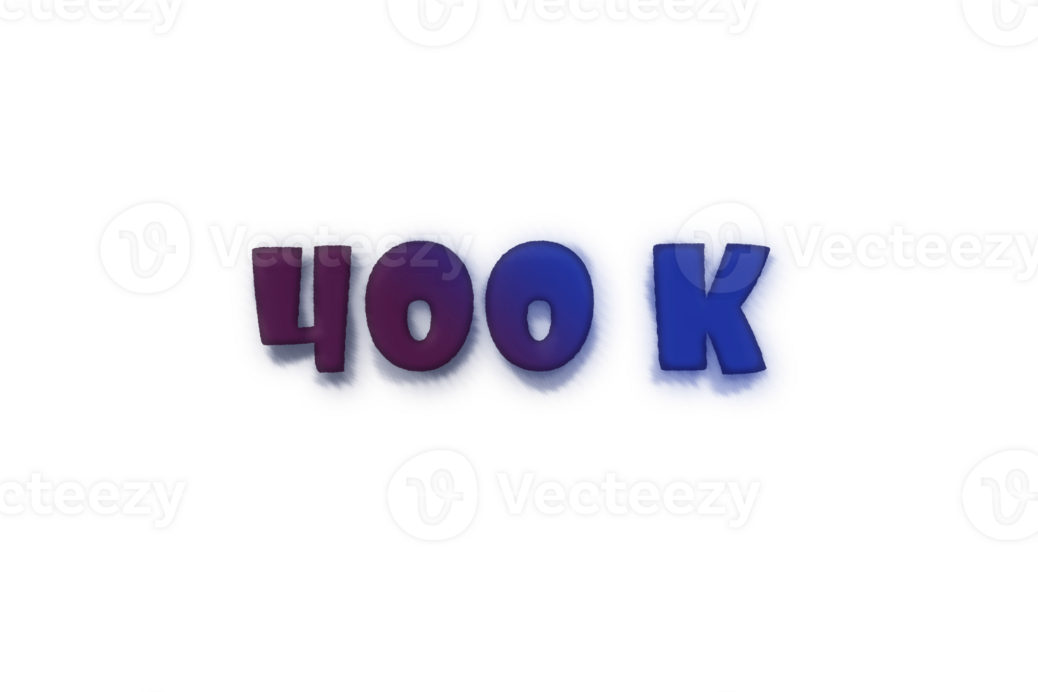 400 k subscribers celebration greeting Number with ink design png