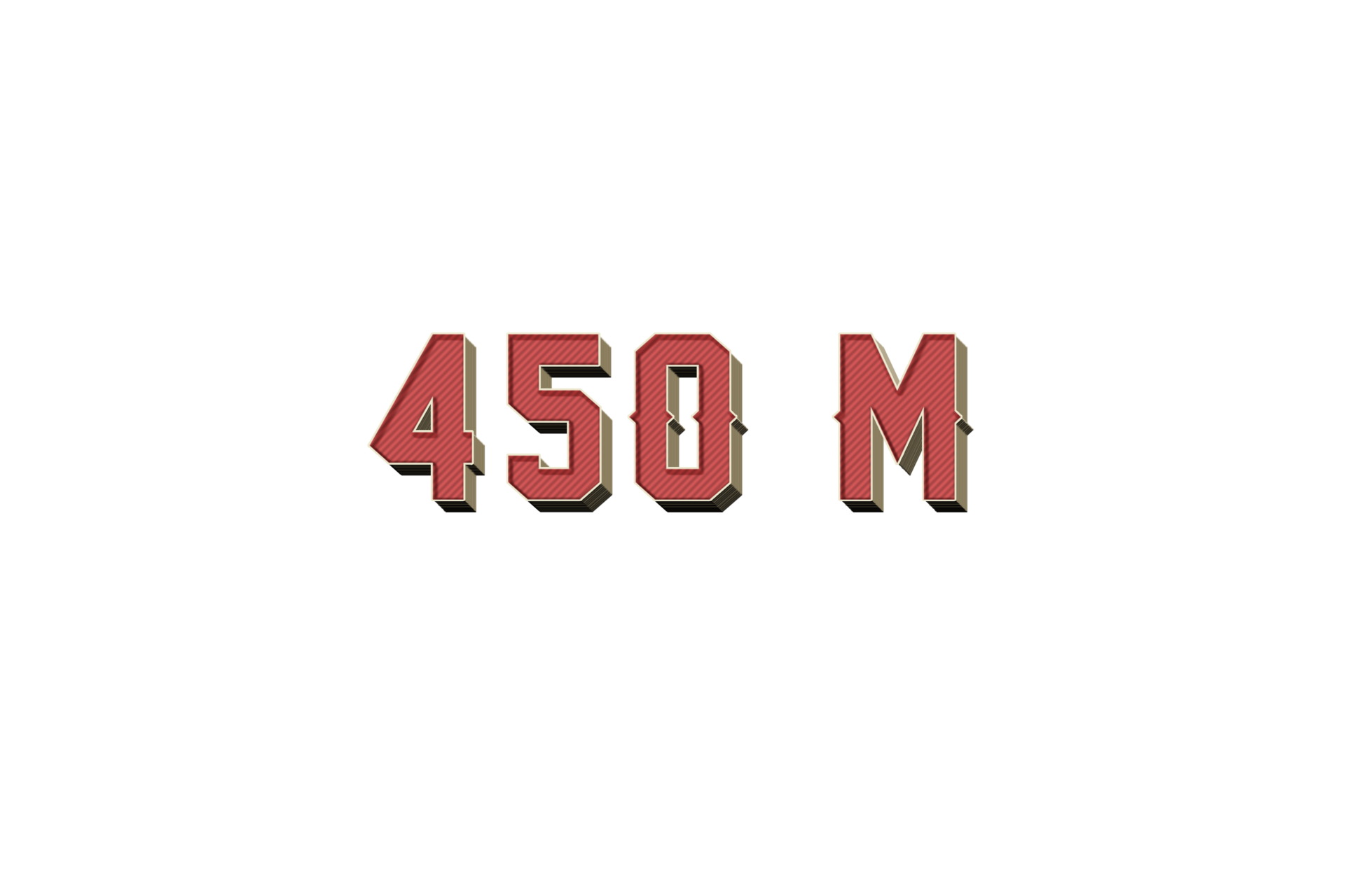 450-million-subscribers-celebration-greeting-number-with-retro-design
