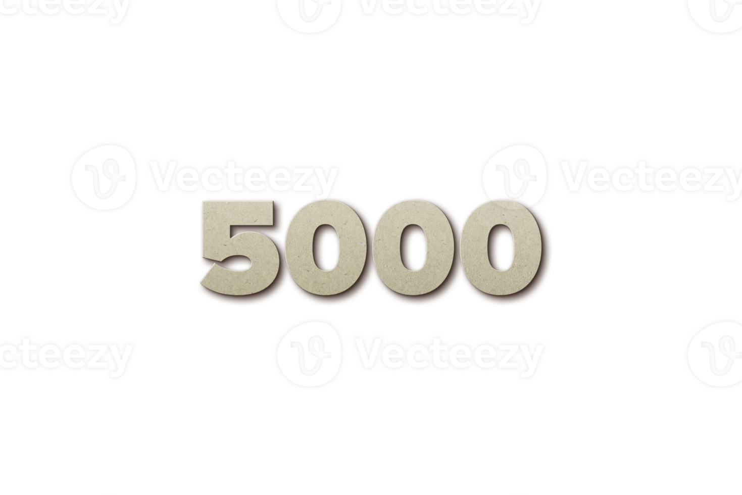 5000 subscribers celebration greeting Number with card board 2 design png