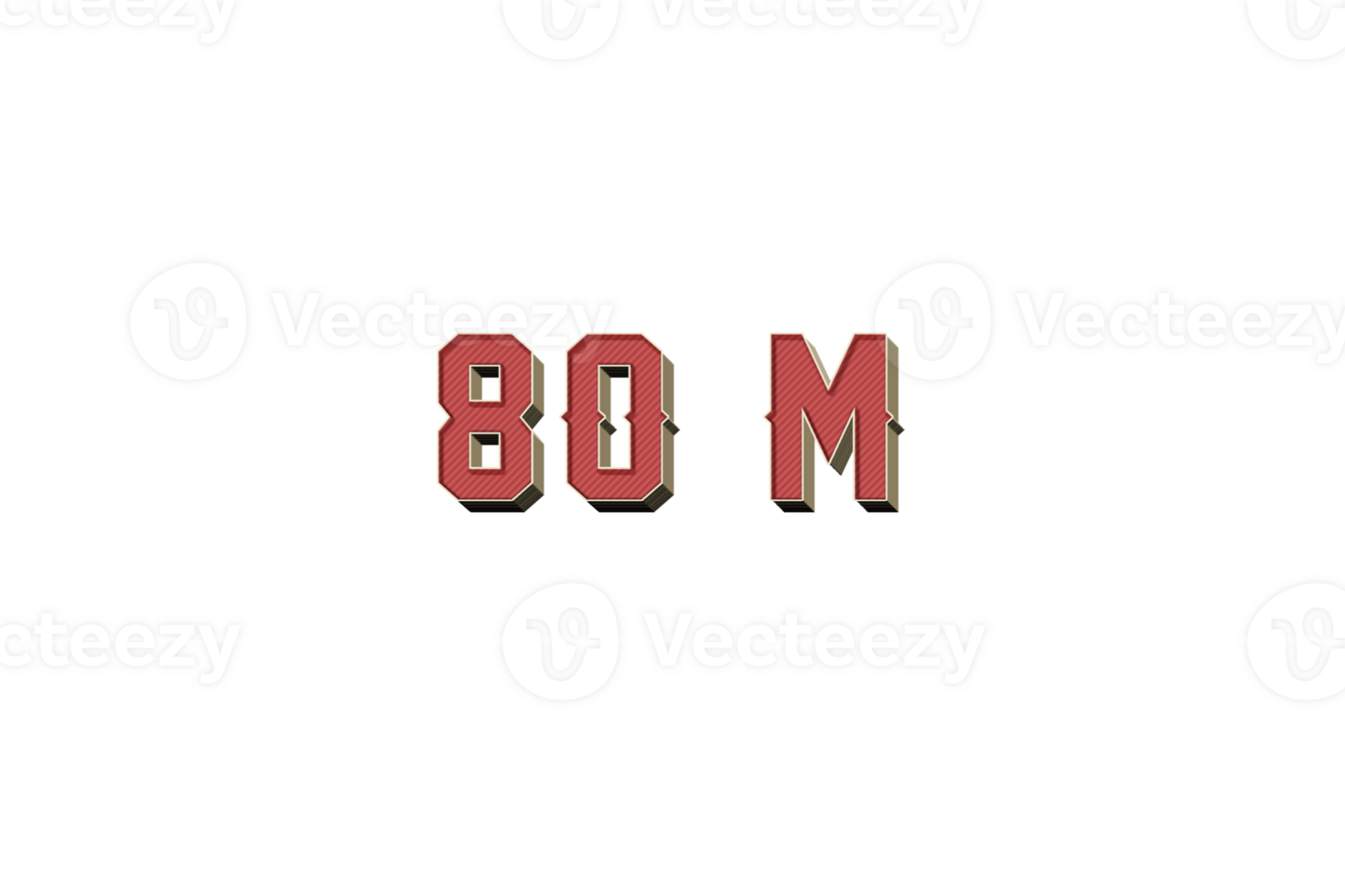 80 Million Subscribers Celebration Greeting Number With Retro Design 80-million-subscribers-celebration-greeting-number-with-retro-design