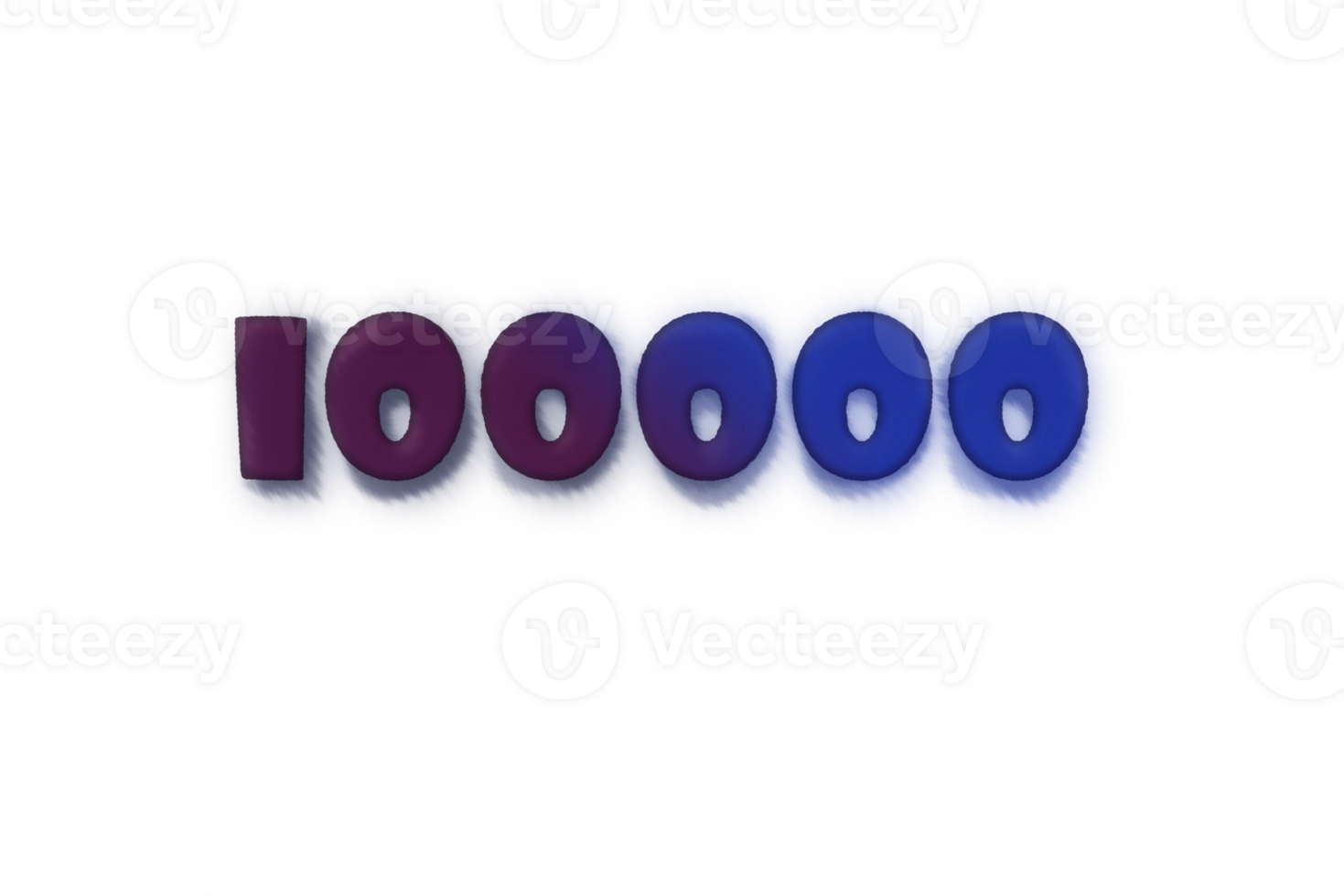 100000 subscribers celebration greeting Number with ink design png