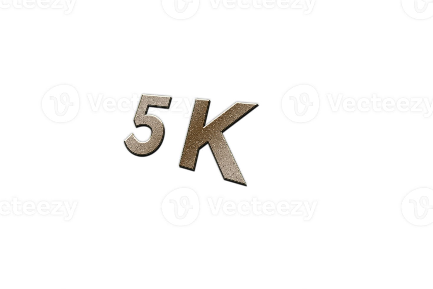 5 k subscribers celebration greeting Number with metal design png