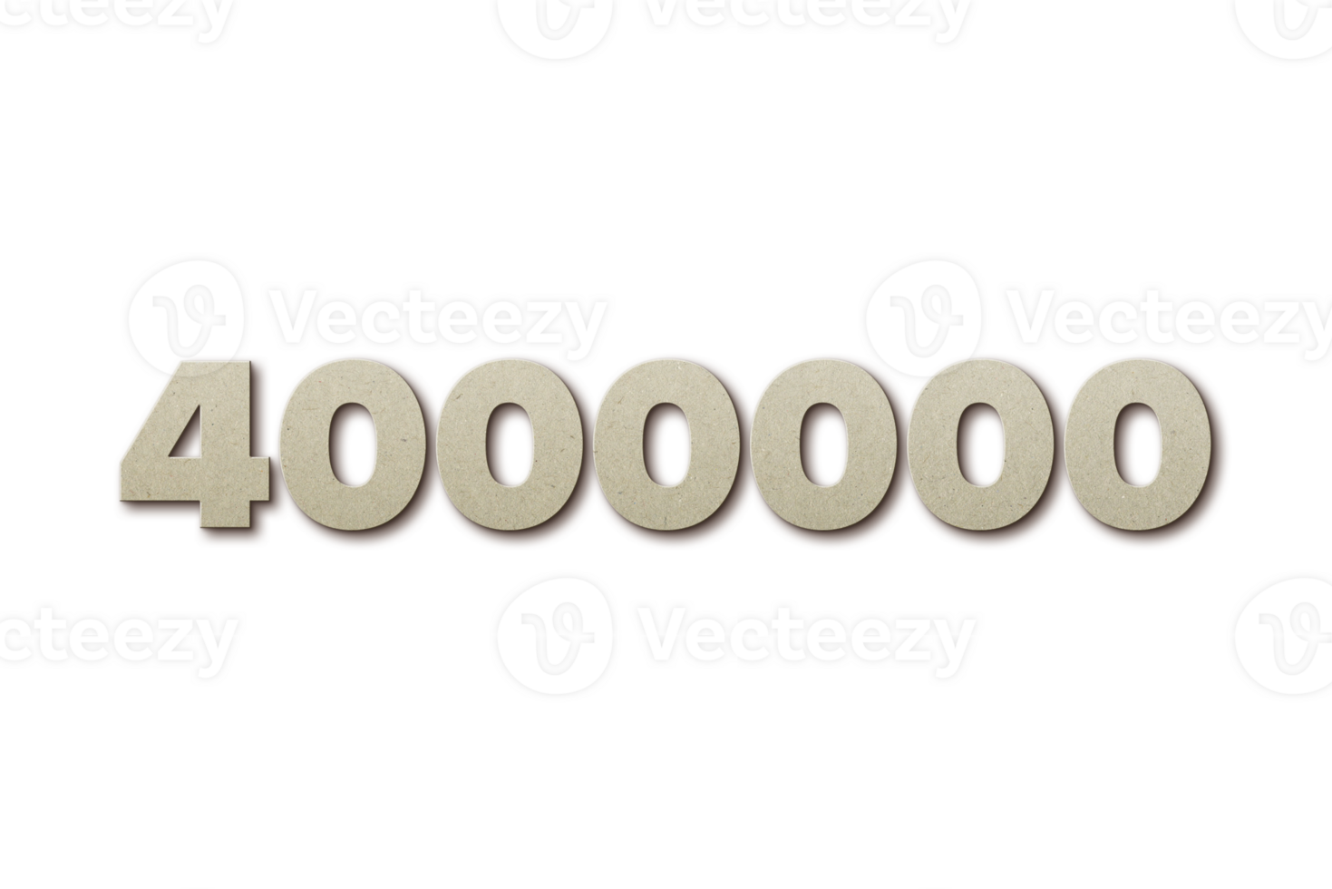 4000000 subscribers celebration greeting Number with card board 2 design png