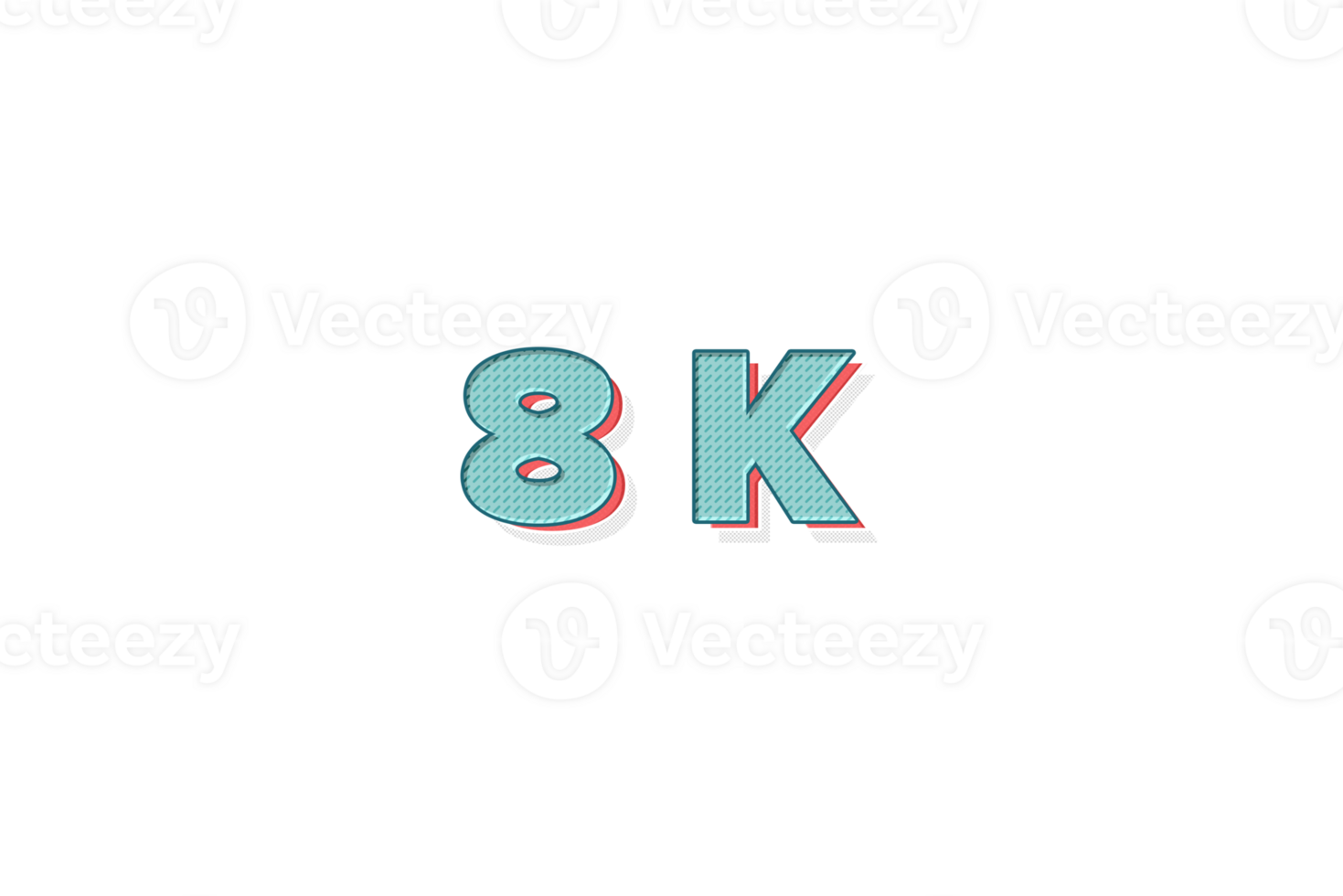 8 k subscribers celebration greeting Number with unique design png