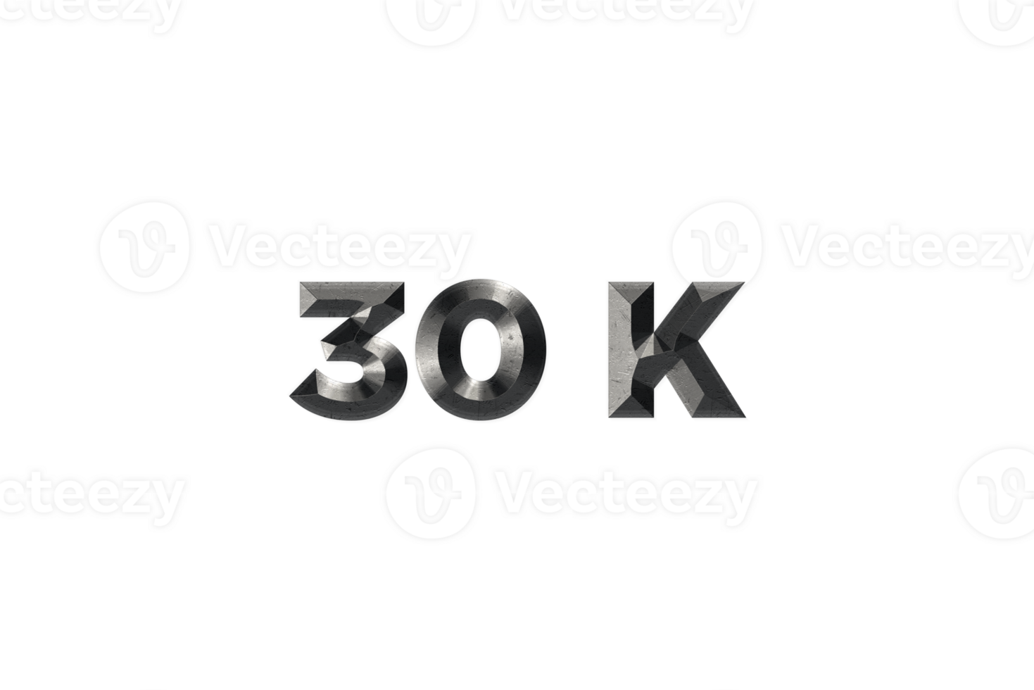 30 k subscribers celebration greeting Number with elegant design png