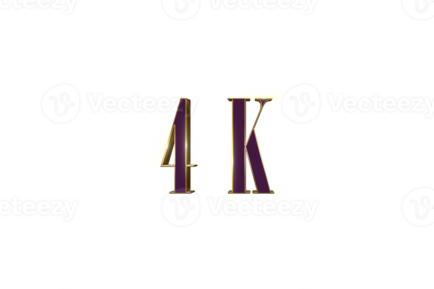 4 k subscribers celebration greeting Number with luxury design png
