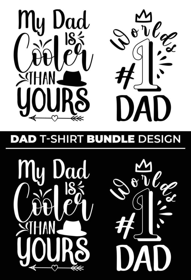 Happy Father's Day Motivational t shirt design bundle, Inspirational t shirt quote bundle, lettering t shirt design Pro Vector. vector