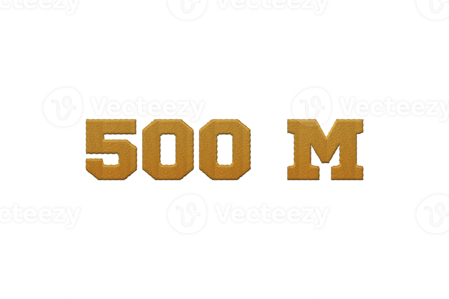 500 million subscribers celebration greeting Number with embroidery design png