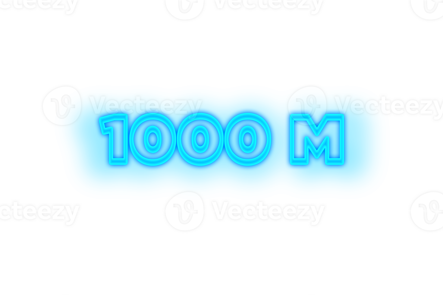 1000 million subscribers celebration greeting Number with glow design png