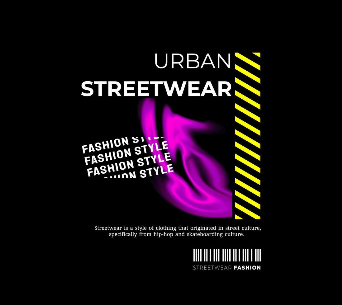 Urban Style Design Aesthetics, Casual Fashion, Streetwear, Typography. for screen printing t-shirts, jackets vector