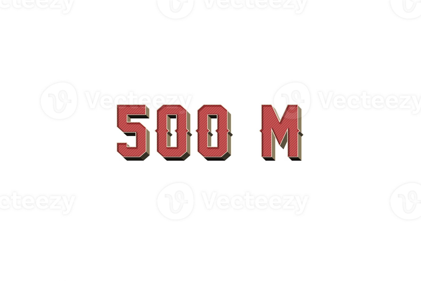 500 million subscribers celebration greeting Number with retro design png