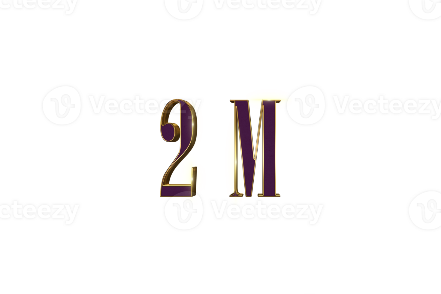 2 million subscribers celebration greeting Number with luxury design png