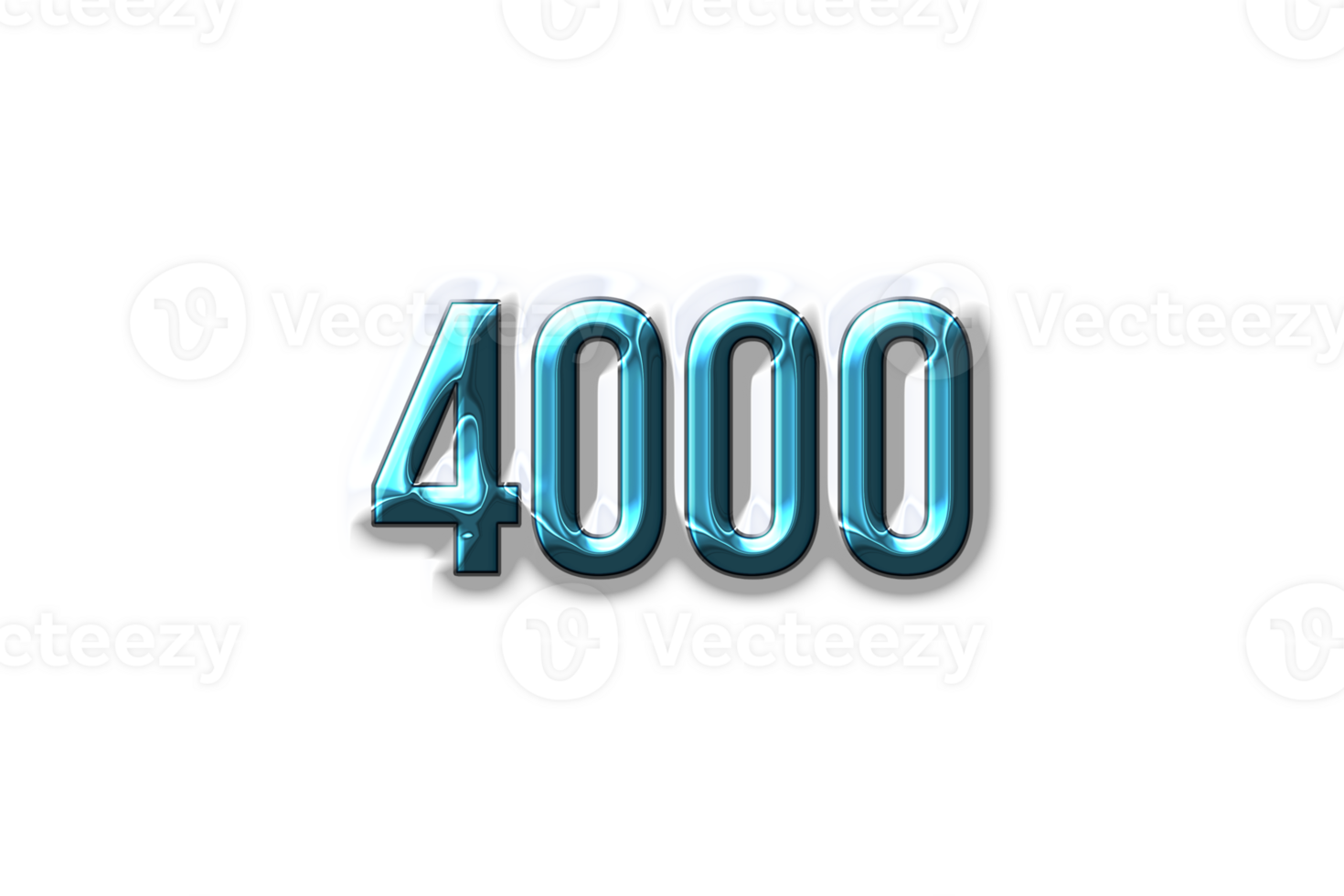 40000 subscribers celebration greeting Number with plastic design png