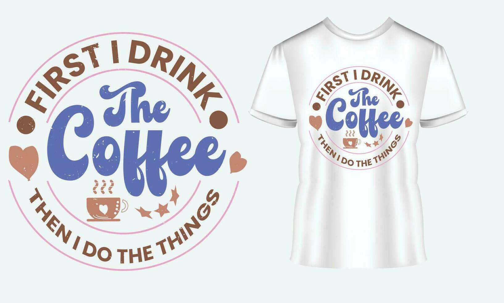 café citas svg t camisa diseño vector