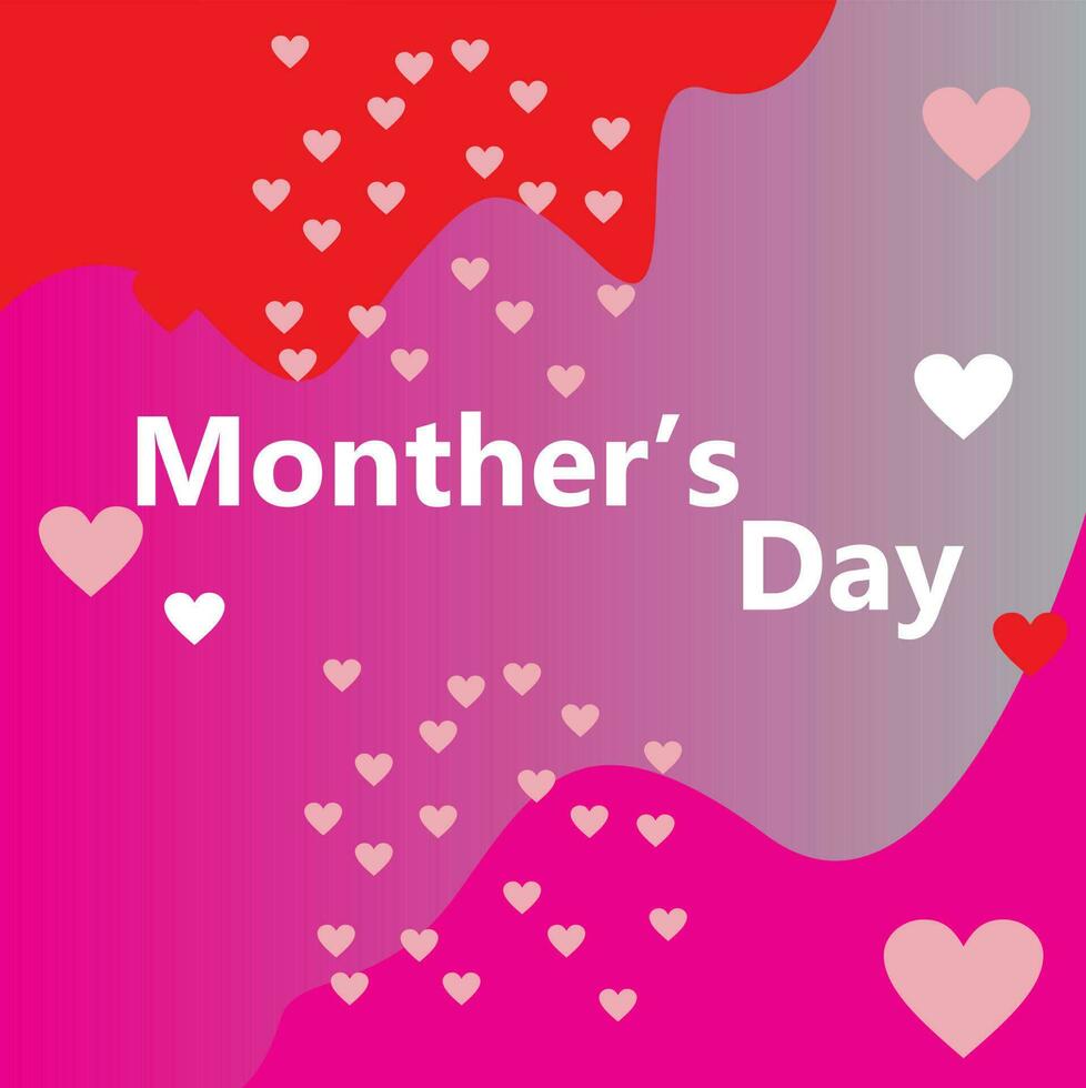 Gradient color background monther's day heart pink.For design cover background,etc. vector