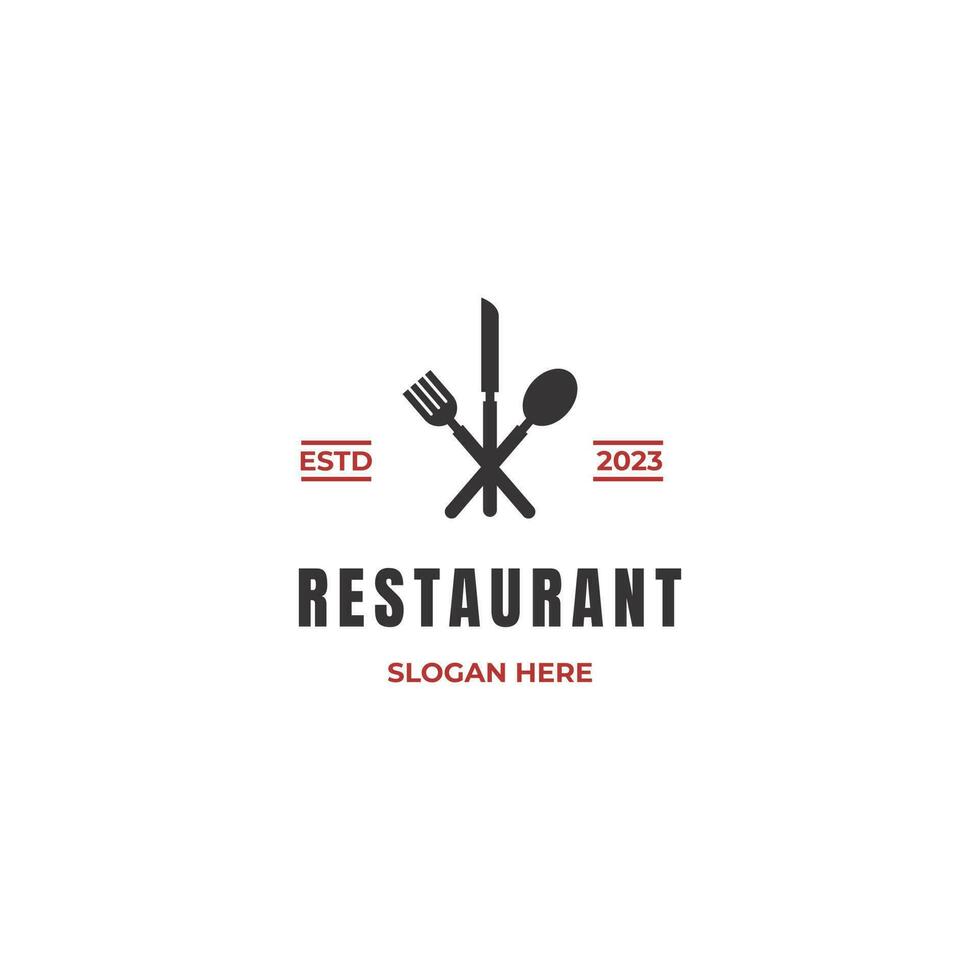 restaurante logo diseño retro hipster Clásico vector