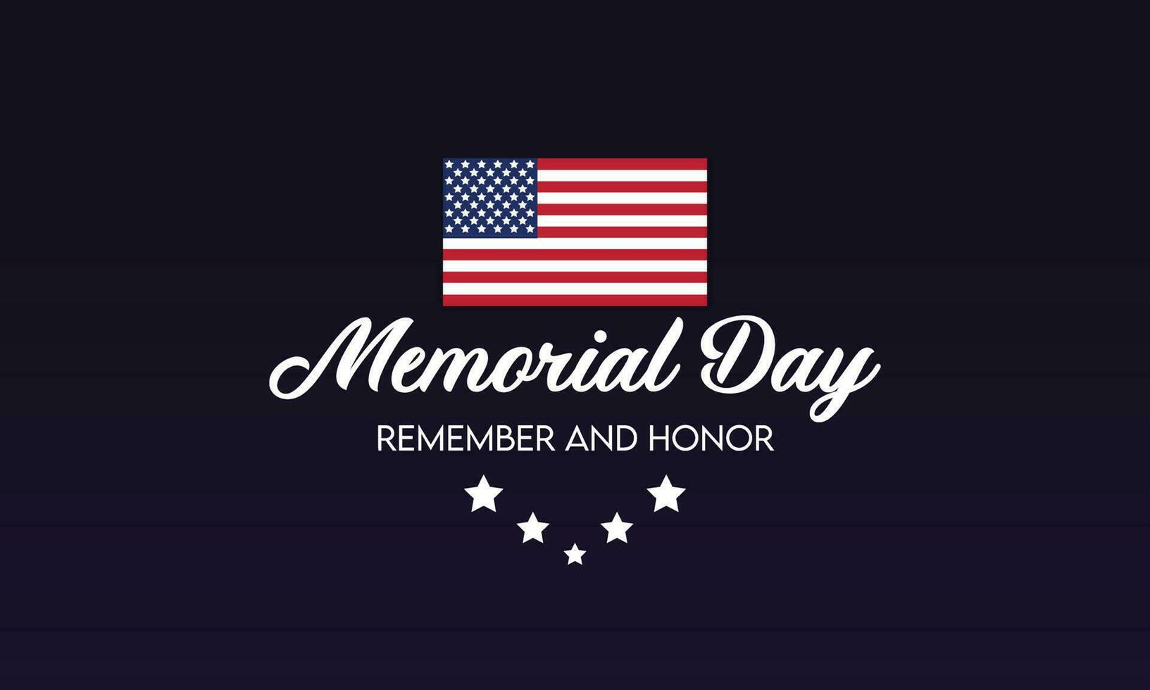 Memorial Day - Remember and Honor Poster. Usa memorial day celebration. American national holiday. vector
