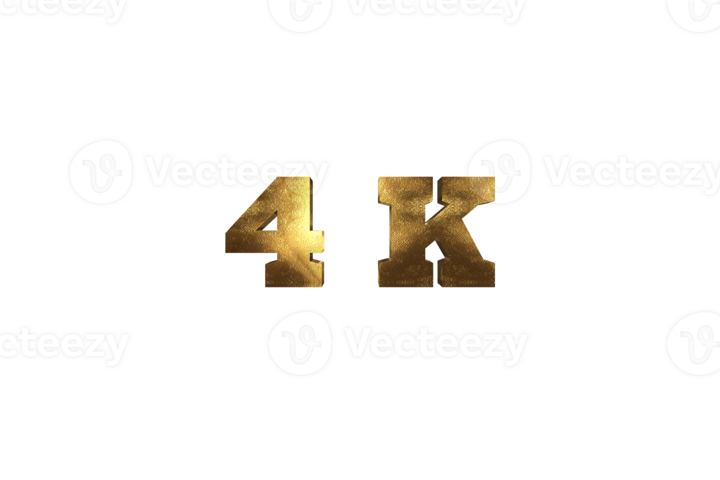 4 k subscribers celebration greeting Number with brass design png