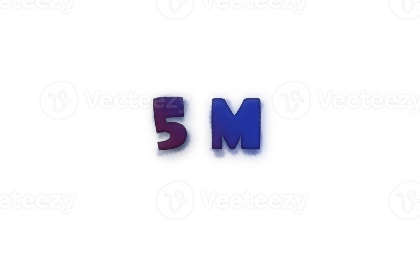 5 million subscribers celebration greeting Number with ink design png