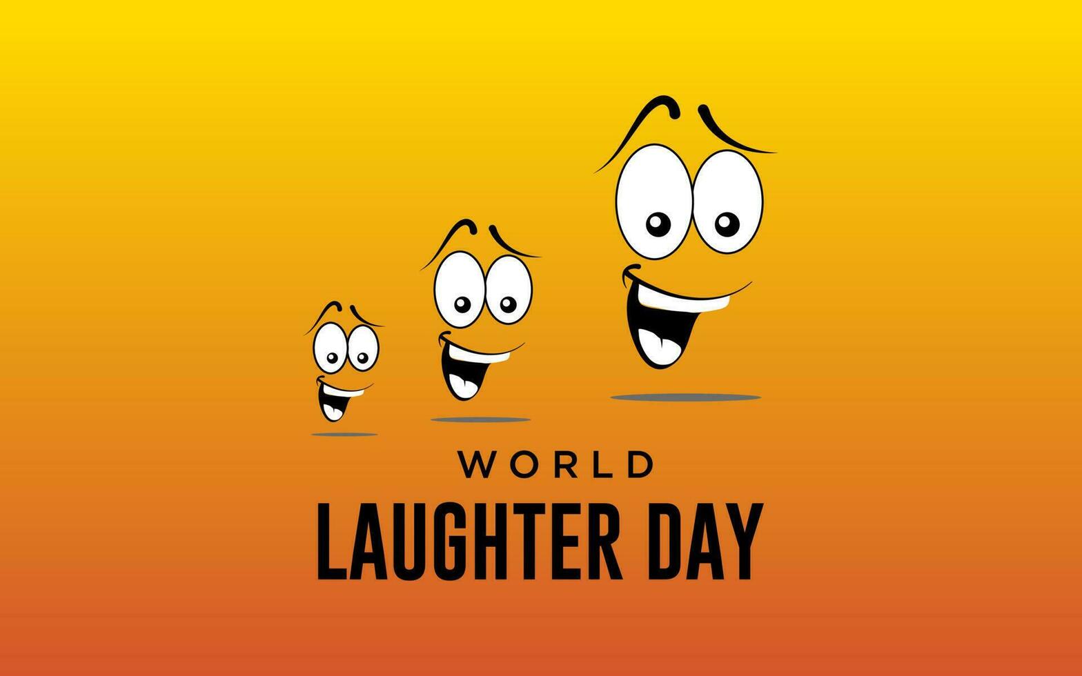 World Laughter Day, world laughter day illustration with emoji expressions. vector