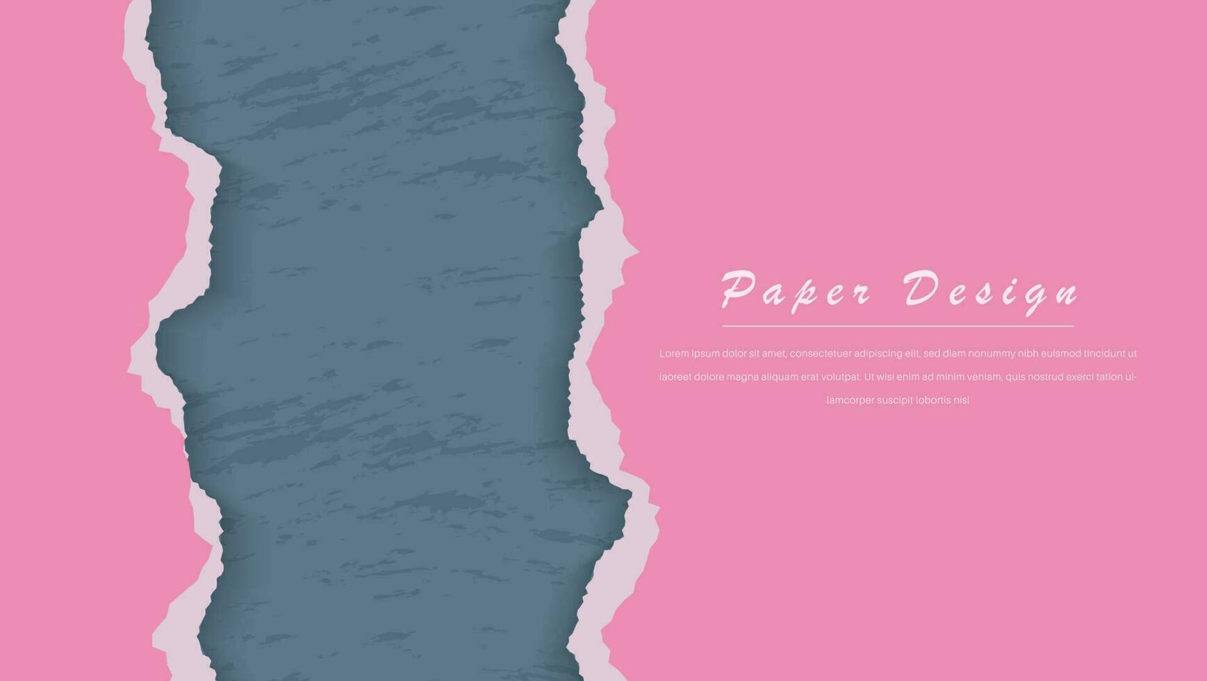 Abstract Vintage Pink Paper Ripped Design Template vector