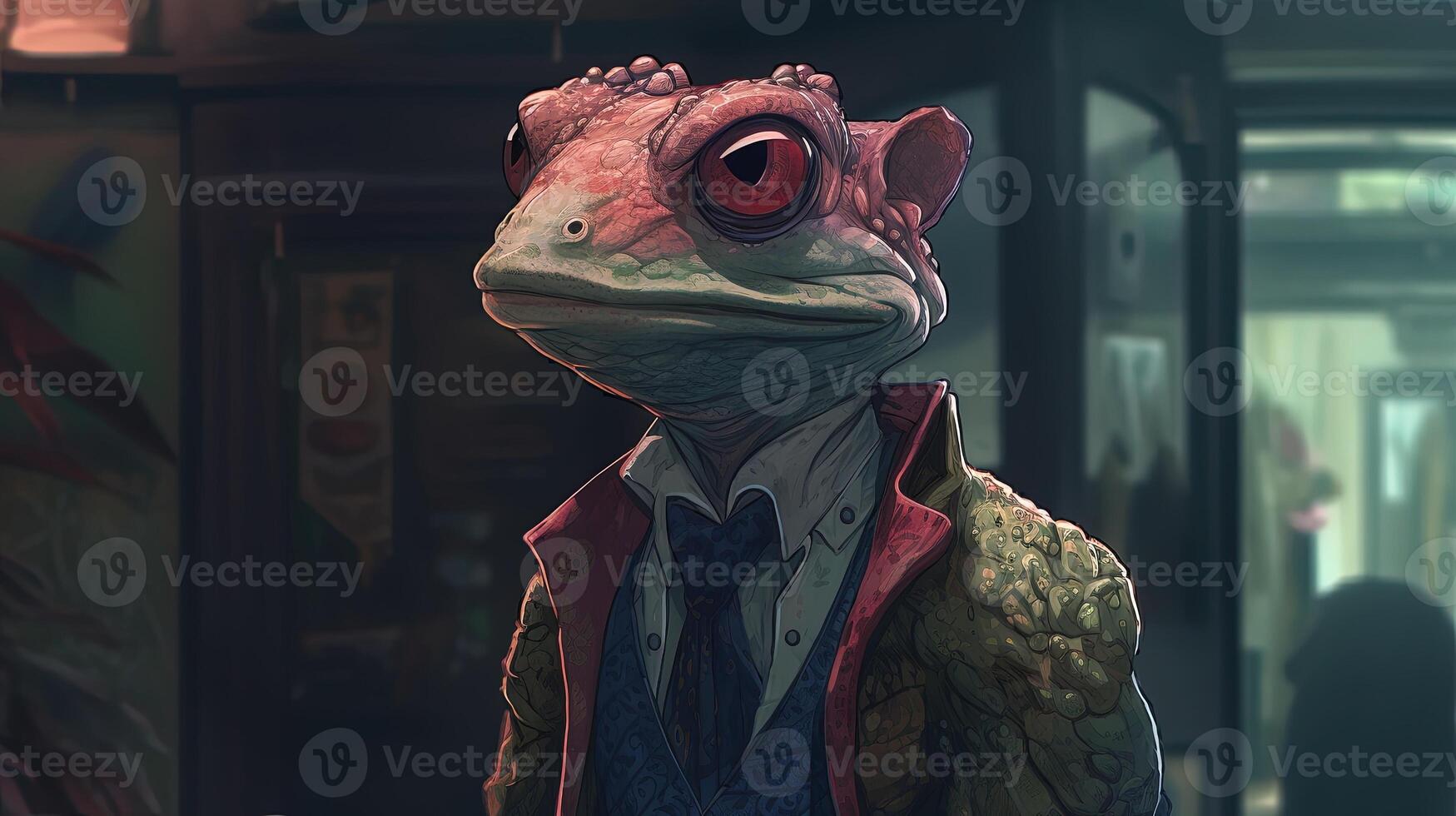 scatterbrained whiny experienced toad, digital art illustration, photo