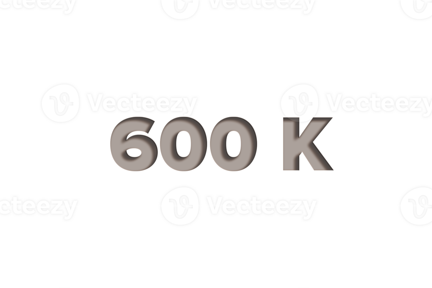 600 k subscribers celebration greeting Number with wooden engraved design png