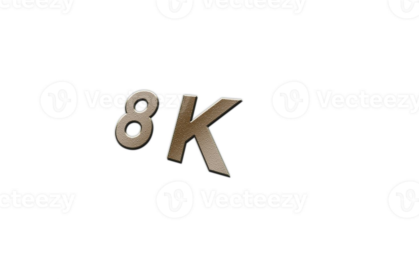 8 k subscribers celebration greeting Number with metal design png