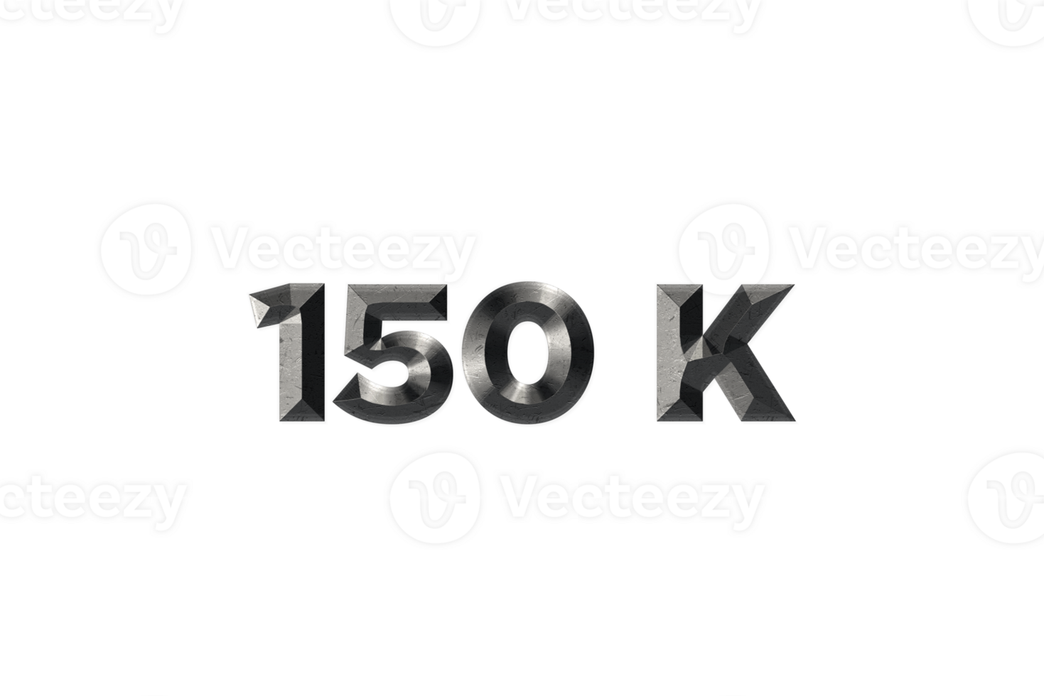 150 k subscribers celebration greeting Number with elegant design png