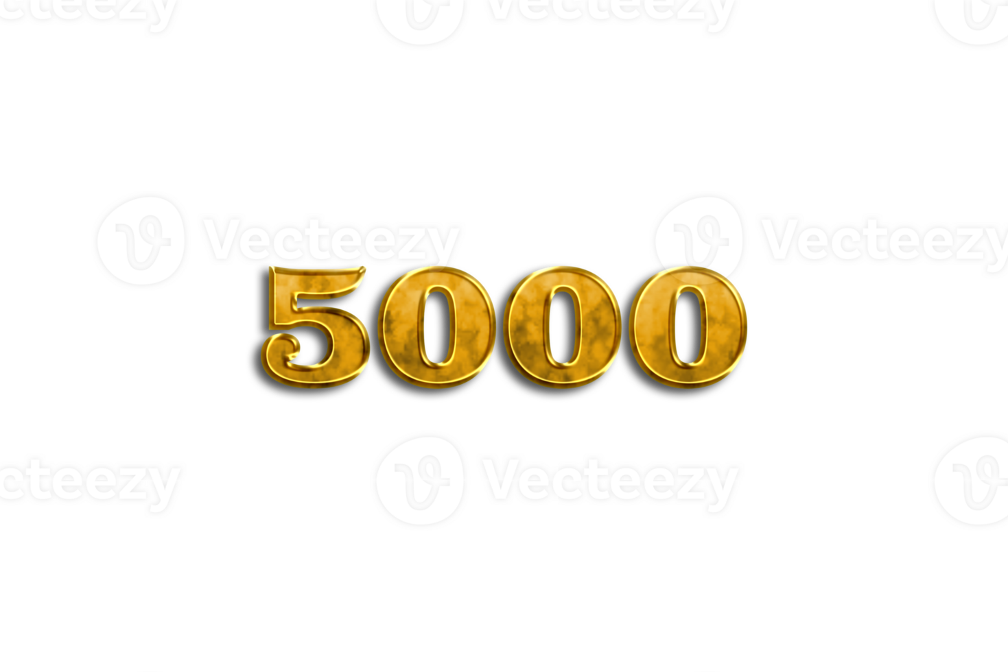 5000 subscribers celebration greeting Number with golden design png