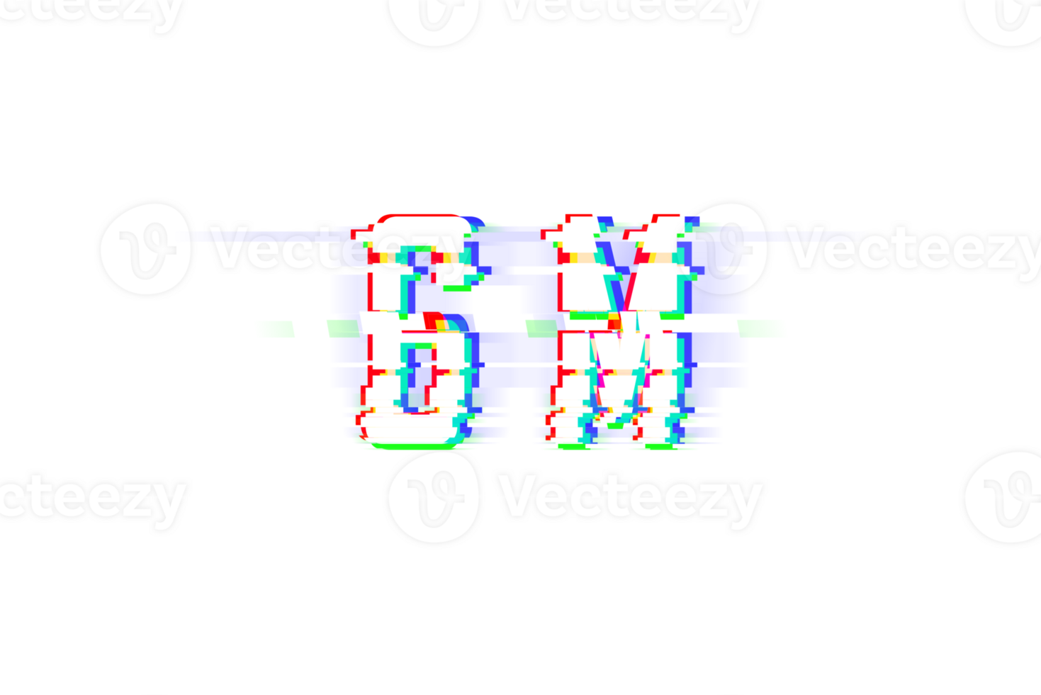 6 million subscribers celebration greeting Number with glitch design png