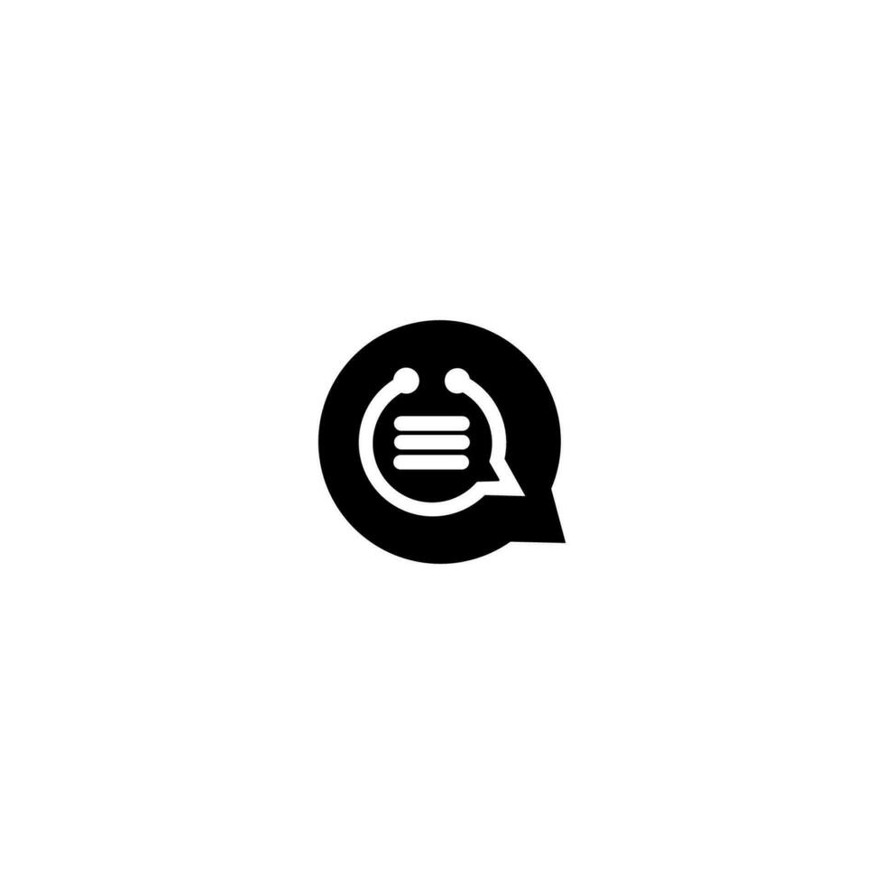 Doctor chat talk logo vector icon illustration. Medical Chat, Consult Logo Template Design.