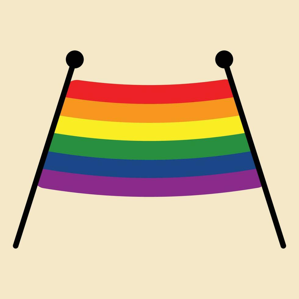 Pride Banner, Happy Pride Element, LGBTQ Flag vector