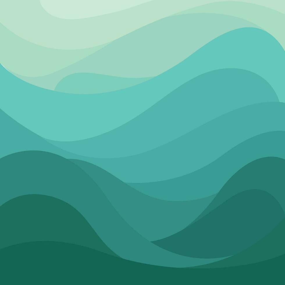 Teal Wave Gradient Background vector