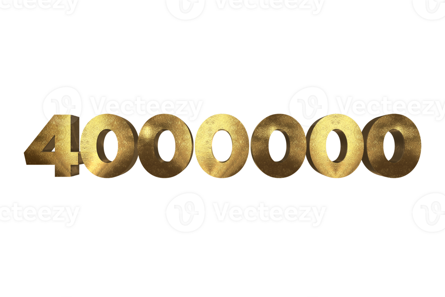 4000000 subscribers celebration greeting Number with gold design png