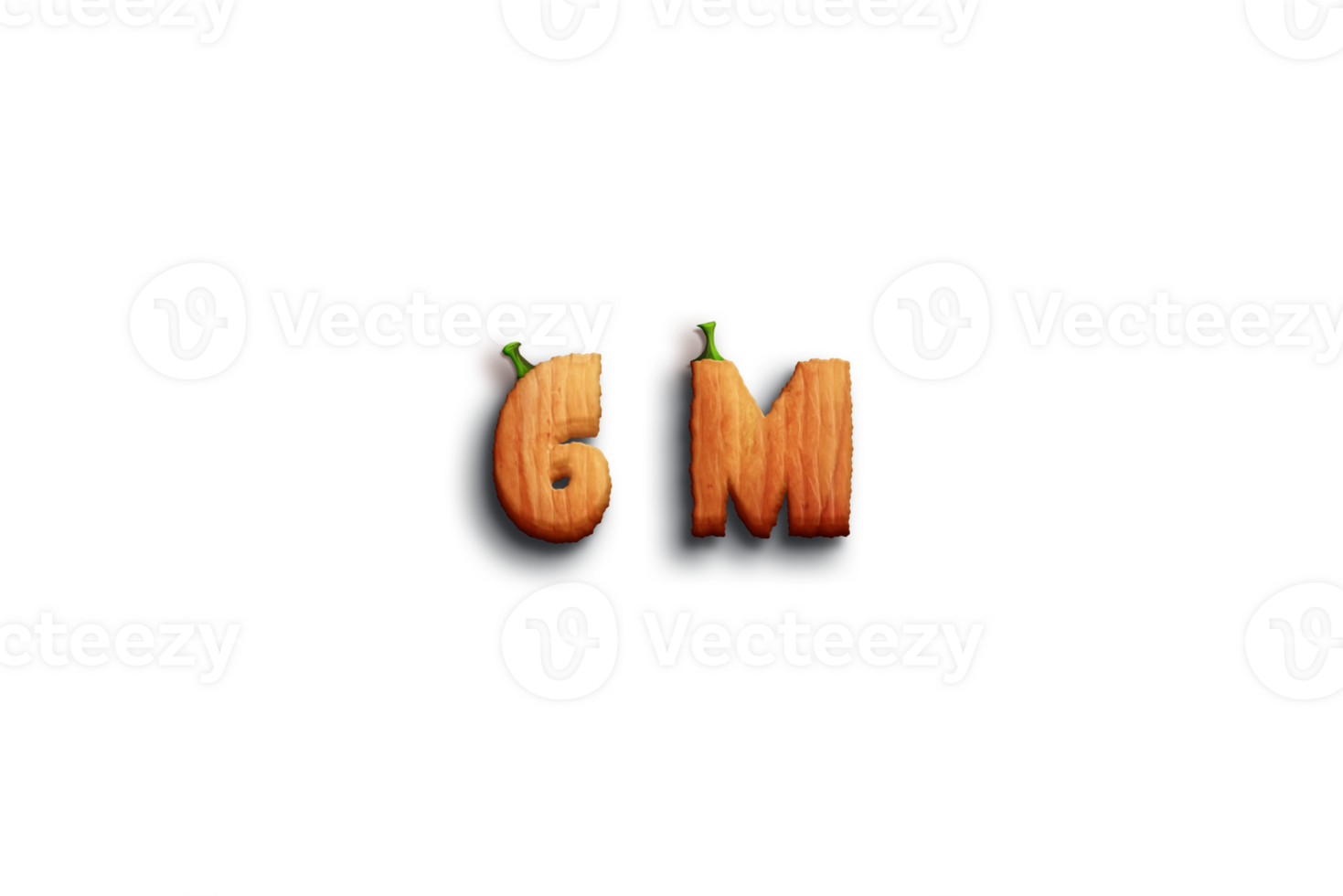 6 million subscribers celebration greeting Number with pumpkin design png