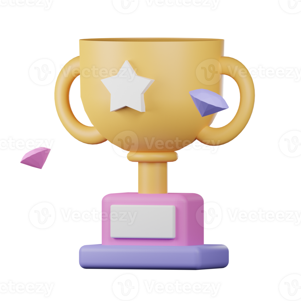 trophy with star logo icon png