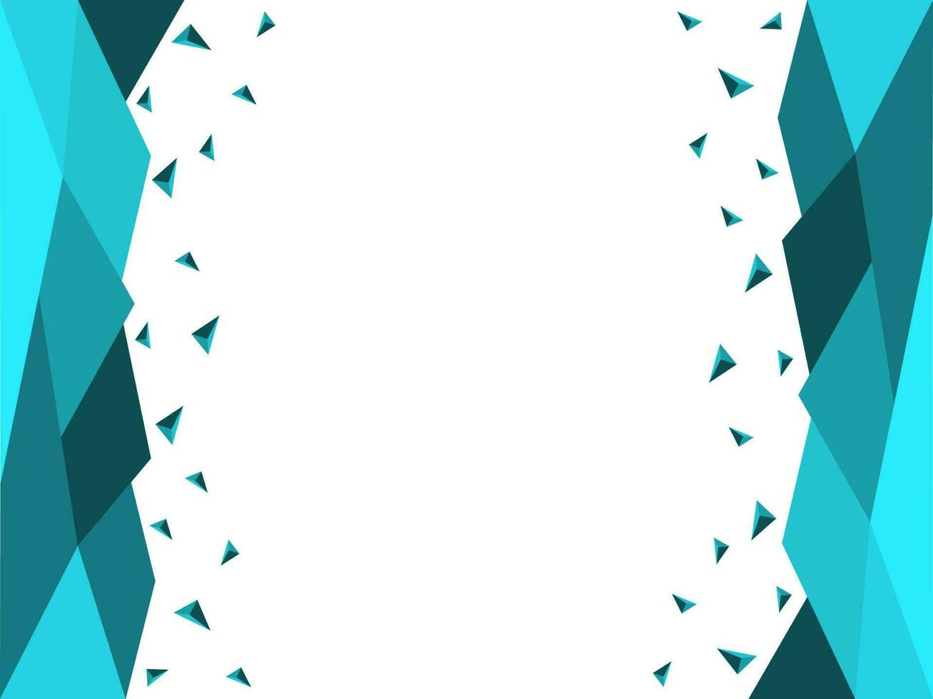 Abstract Geometric Background With Copy Space In Cyan And White Color. vector