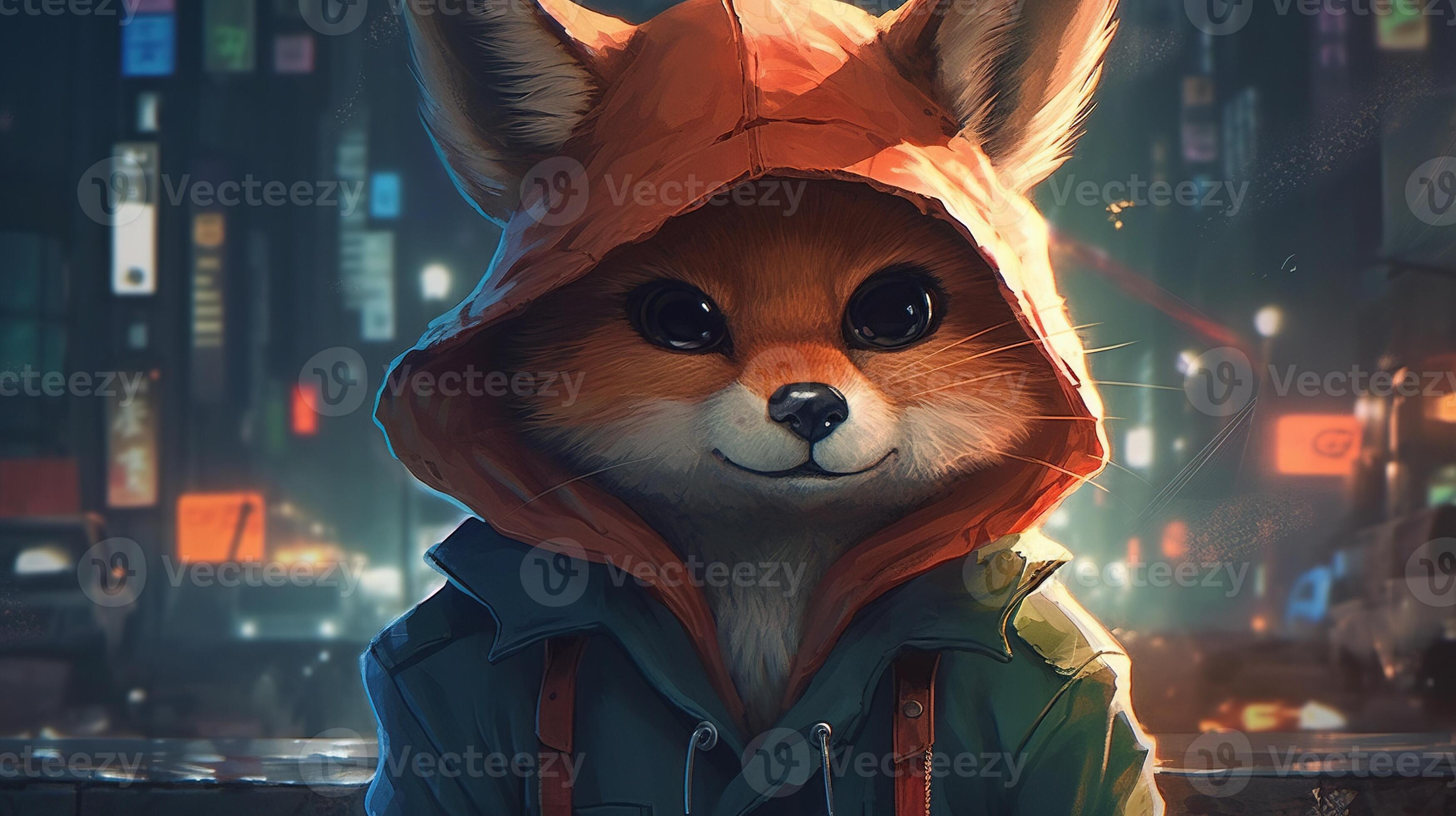 Cute fox hotsell hoodie