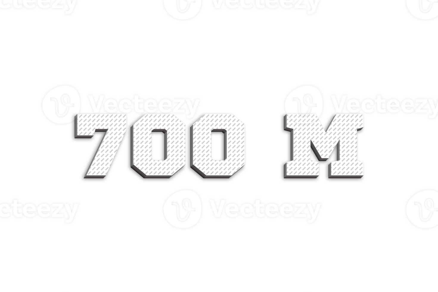 700 million subscribers celebration greeting Number with 3d paper design png