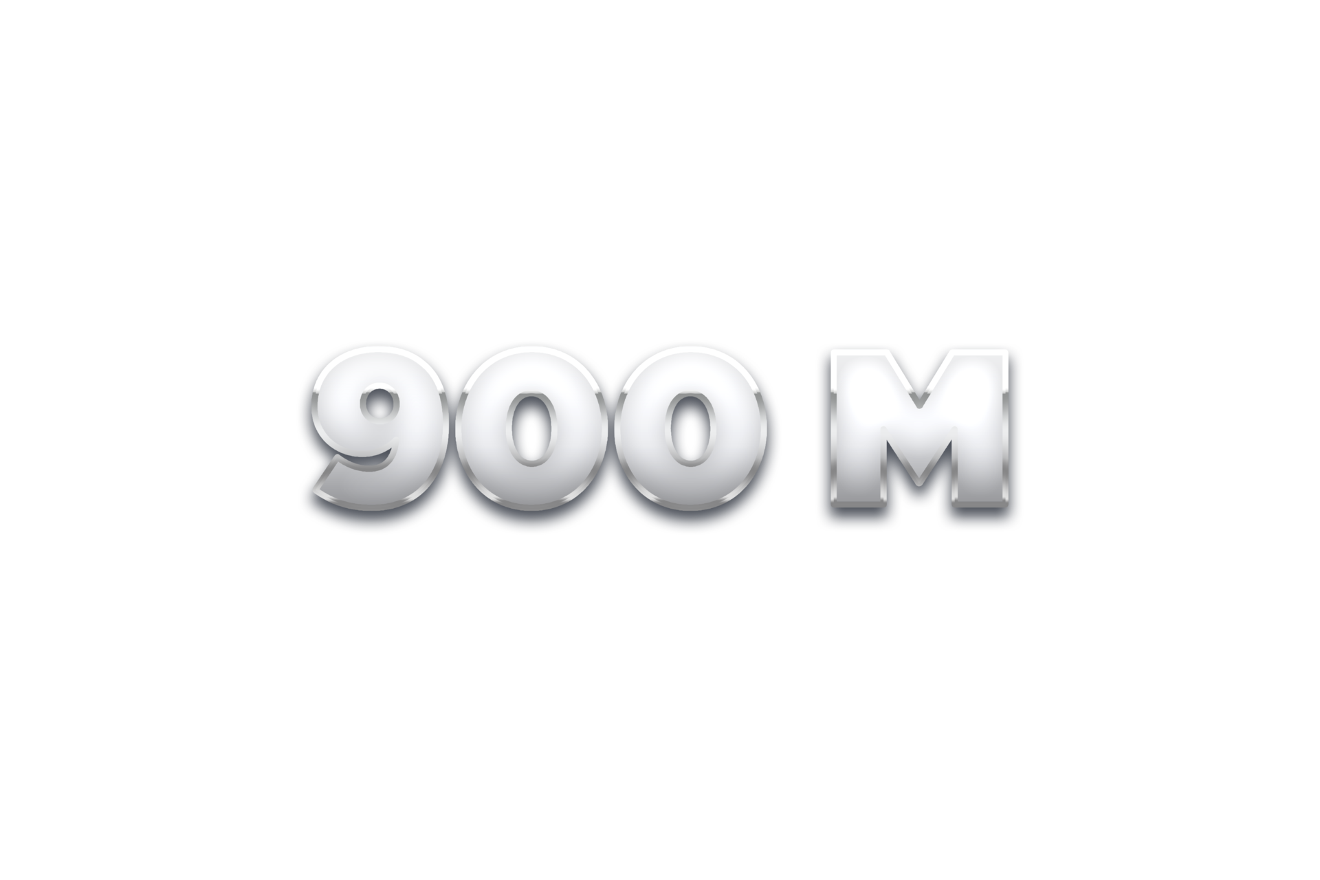 900-million-subscribers-celebration-greeting-number-with-metal-design