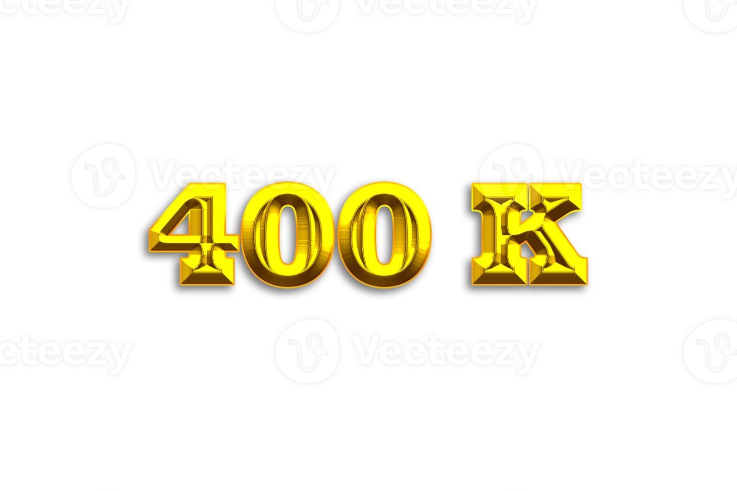 400 k subscribers celebration greeting Number with gold design png